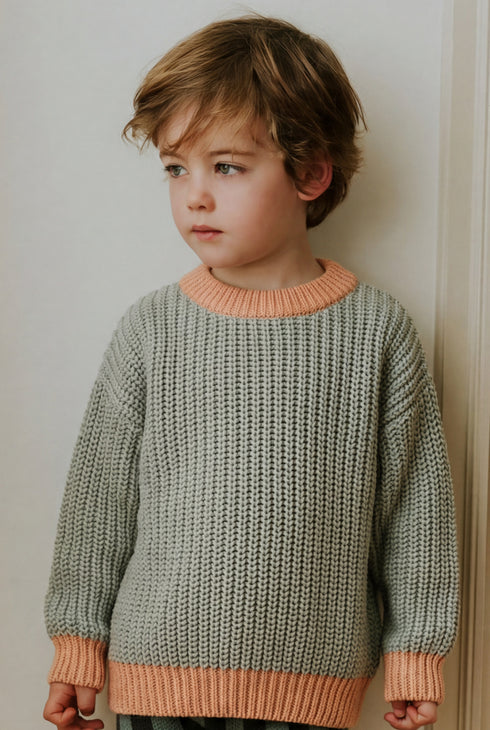 Chunky Knitted Sweater - SUGAR SURF (PO)