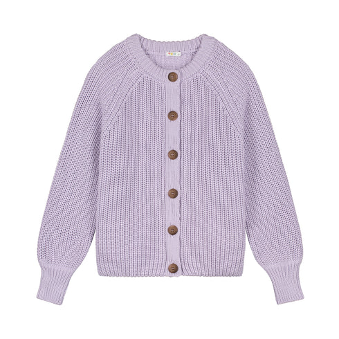 Raglan Knitted WOMEN'S Cardigan - LILAC (PO)