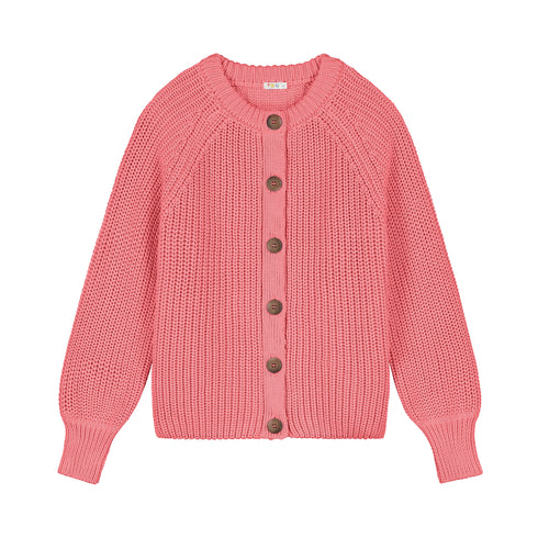 Raglan Knitted WOMEN'S Cardigan - PUNCH (PO)
