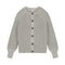 Balloon Sleeve Knitted WOMEN'S Cardigan - GREY MELANGE