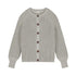 Balloon Sleeve Knitted WOMEN'S Cardigan - GREY MELANGE
