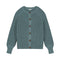 Balloon Sleeve Knitted WOMEN'S Cardigan - STONE BLUE