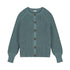 Balloon Sleeve Knitted WOMEN'S Cardigan - STONE BLUE