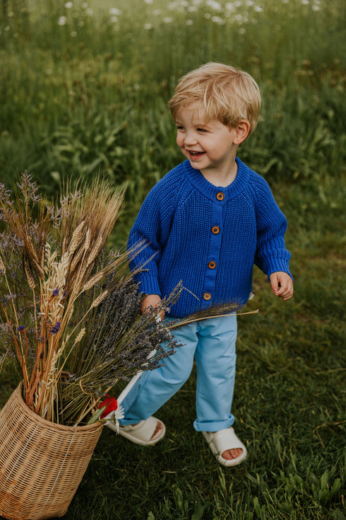 Raglan Cardigan - BLUEBERRY