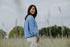 Balloon Sleeve Knitted WOMEN'S Cardigan - CORNFLOWER