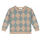 Checkered Knitted Sweater - FROZEN
