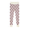 Checkered Knitted Leggings - MAUVE