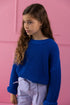 Chunky Knitted Sweater - BLUEBERRY