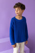 Chunky Knitted Sweater - BLUEBERRY