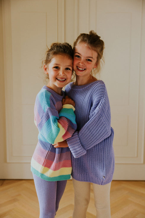 Chunky Knitted Sweater - LAVENDER