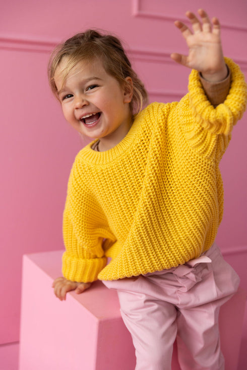 Chunky Knitted Sweater - LEMON
