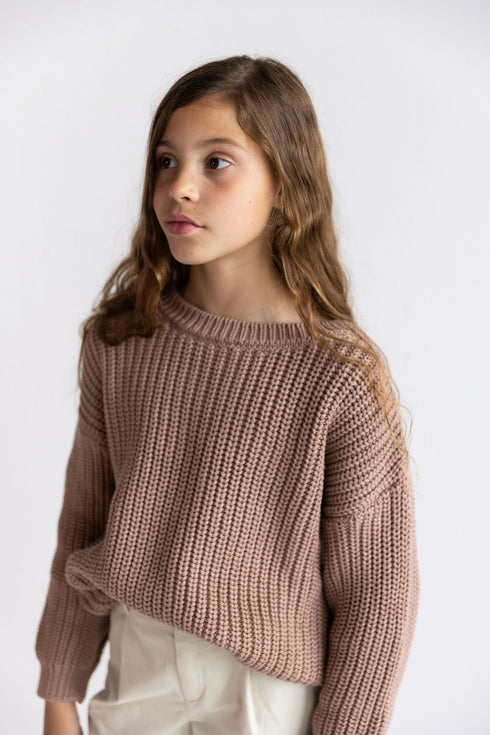 Chunky Knitted Sweater - MIST (PO)