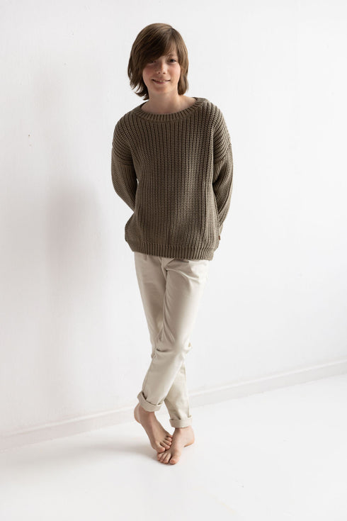 Chunky Knitted Sweater - SAGE (PO)