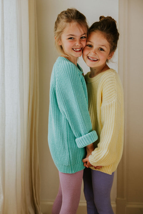 Chunky Knitted Sweater - VANILLA