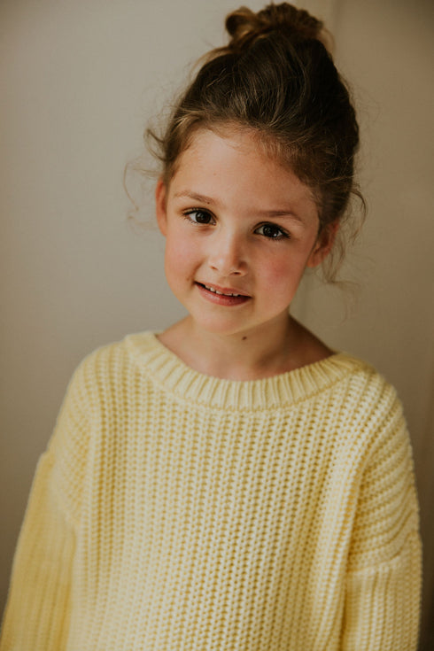 Chunky Knitted Sweater - VANILLA