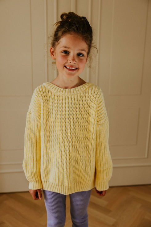 Chunky Knitted Sweater - VANILLA