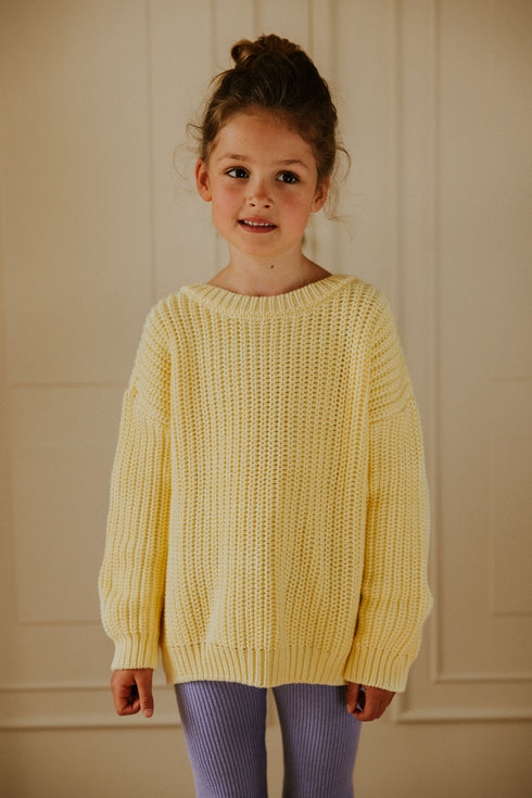 Chunky Knitted Sweater - VANILLA