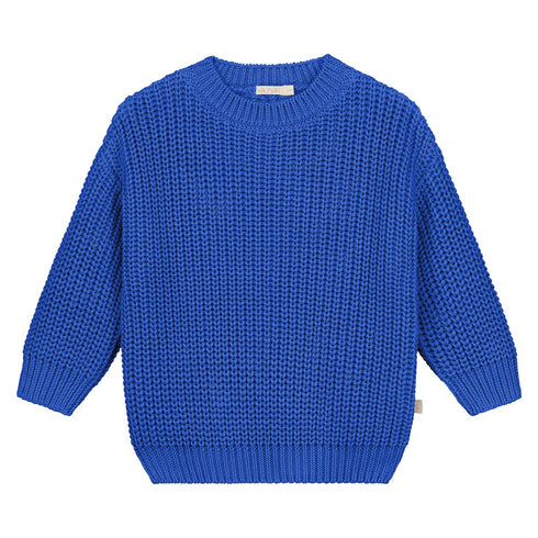 Chunky Knitted Sweater - BLUEBERRY