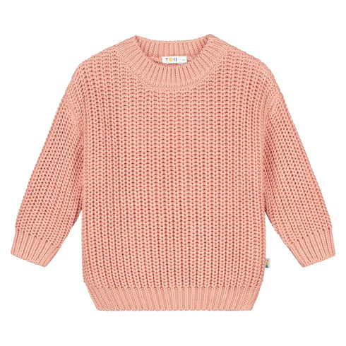 Chunky Knitted Sweater - CORAL PINK