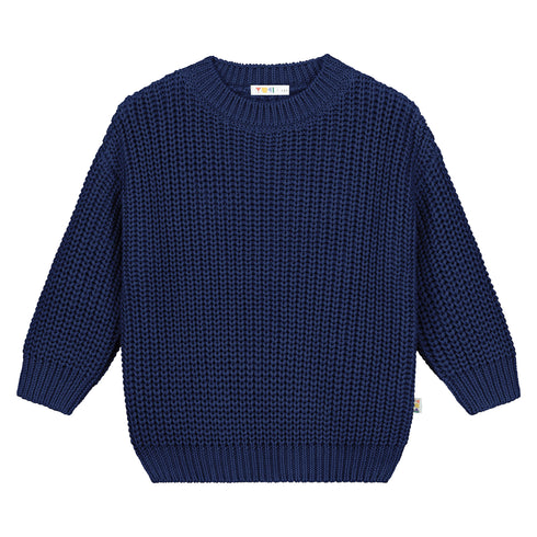 Chunky Knitted Sweater - NAVY