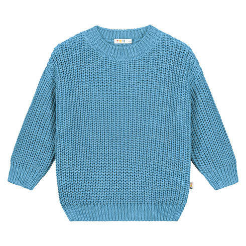 Chunky Knitted Sweater - SKY