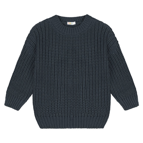 Chunky Knitted Sweater - CHARCOAL