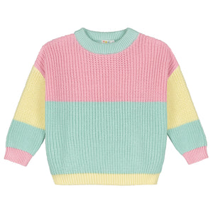 Color Block Sweater - STICKY CANDY