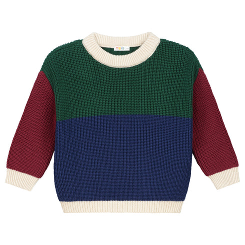Color Block Sweater - BASEBALL