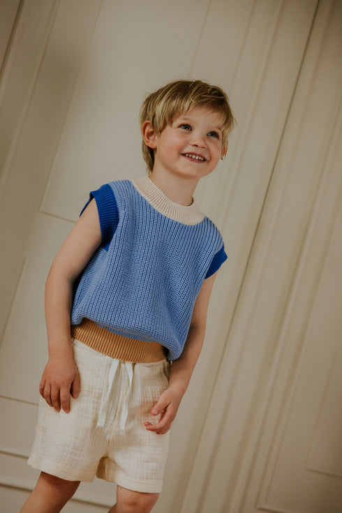 Color Block Spencer - CORNFLOWER (PO)