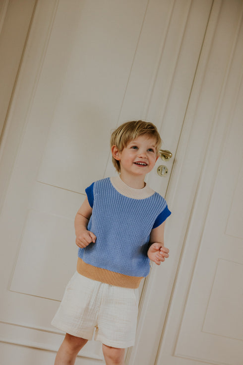 Color Block Spencer - CORNFLOWER (PO)