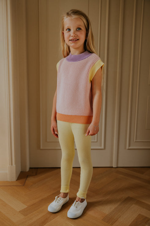 Knitted Leggings Fine Rib 2.0 - BUTTERMILK (PO)