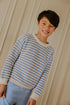 Stripes Knitted Sweater (fine stripes) - CORNFLOWER STRIPES (PO)