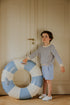 Stripes Knitted Sweater (fine stripes) - CORNFLOWER STRIPES (PO)