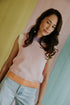 WOMEN's Color Block Spencer - CHERRY (PO)