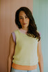 WOMEN's Color Block Spencer - BUTTERMILK (PO)
