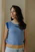 WOMEN's Color Block Spencer - CORNFLOWER (PO)
