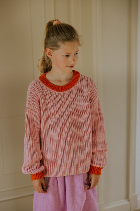 Chunky Knitted Sweater - LIPSTICK (PO)
