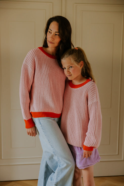 Chunky Knitted WOMEN'S Sweater - LIPSTICK (PO)