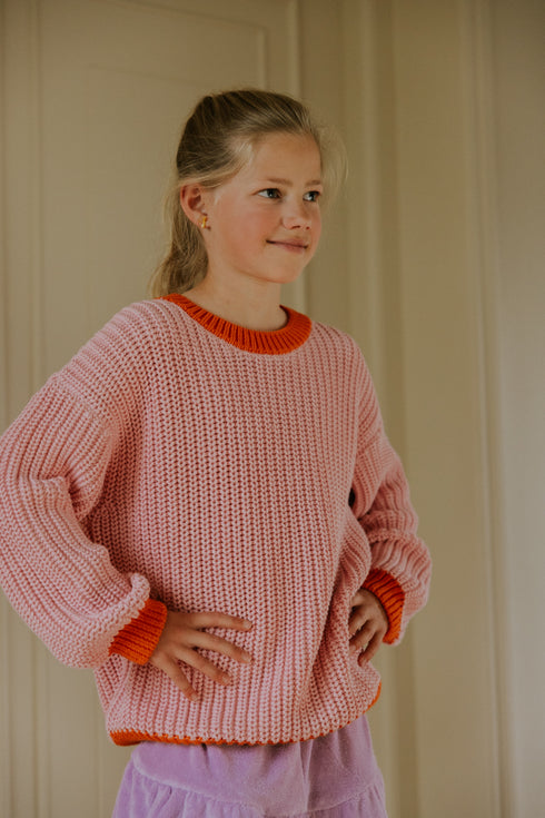 Chunky Knitted Sweater - LIPSTICK (PO)