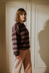 Stripes Knitted WOMEN'S Sweater - AUBERGINE