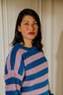 Stripes Knitted WOMEN'S Sweater - COTTON CANDY