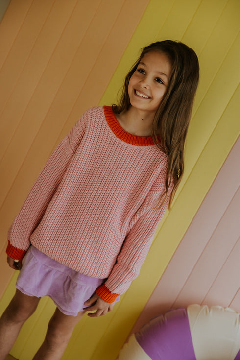 Chunky Knitted Sweater - LIPSTICK (PO)