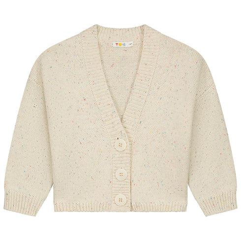 Jersey Cardigan (v-neck) - SALTED SPECKLES (PO)