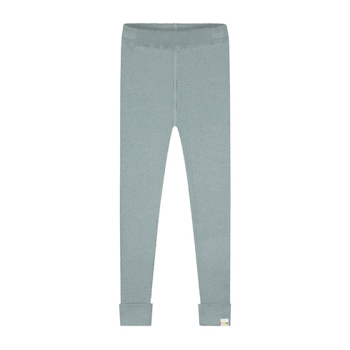Knitted Leggings Fine Rib - WHALE BLUE