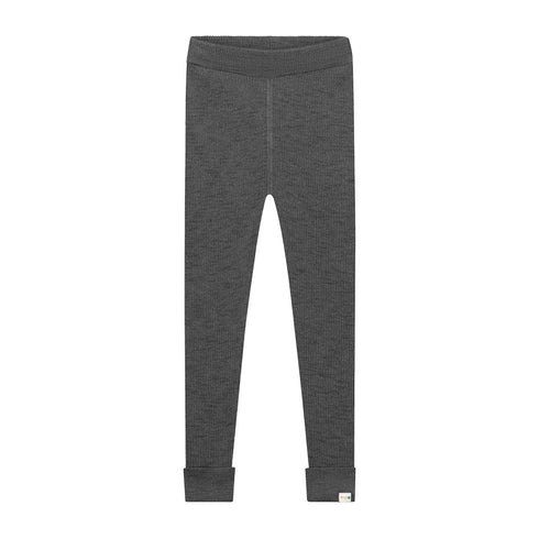 Knitted Leggings Fine Rib - CHARCOAL
