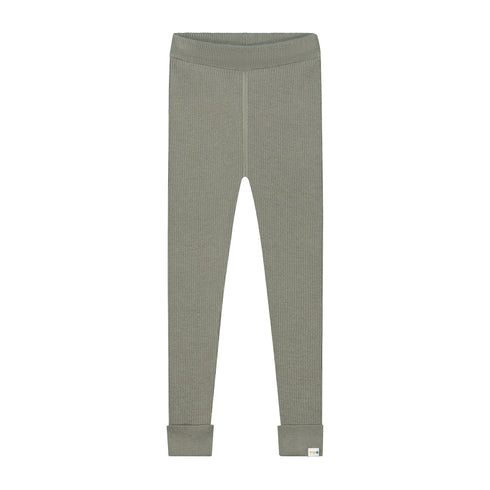 Knitted Leggings Fine Rib - SAGE