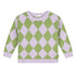 Checkered Knitted Sweater - PISTACHIO