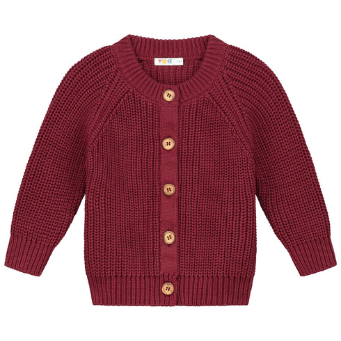 Raglan Cardigan - PLUM