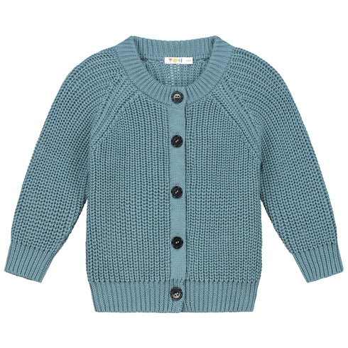 Raglan Cardigan - WHALE BLUE