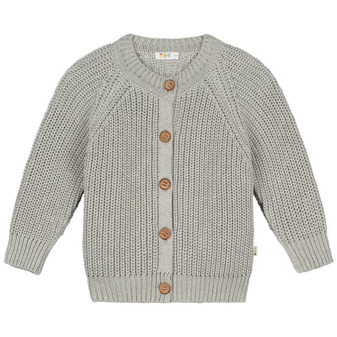 Raglan Cardigan - GREY MELANGE